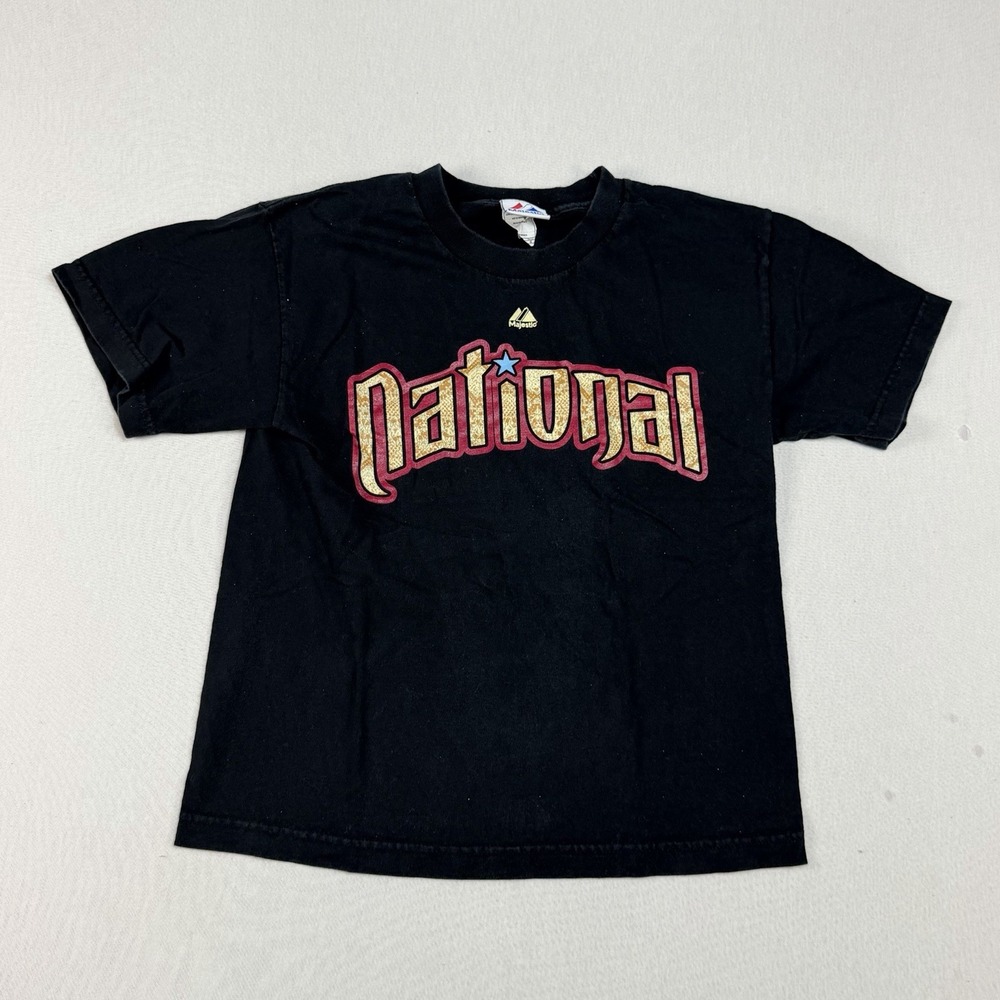 Washington Nationals Boy Black Shirt Majestic Upton 10 Casual Size Large